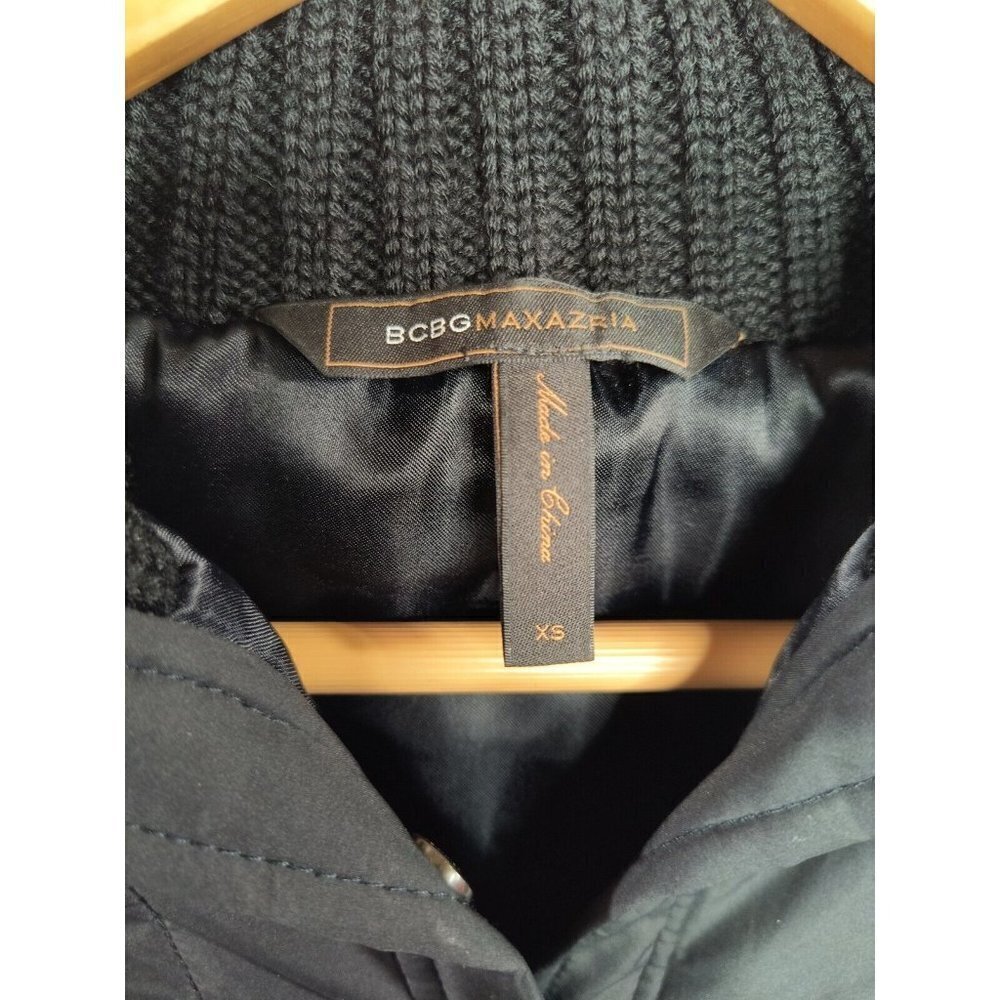 Bcbgmaxazria Womens Solid Black Collared Winter P… - image 5